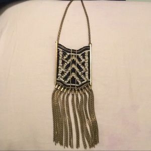 Lucky Brand beaded tassel necklace